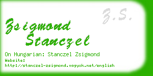 zsigmond stanczel business card